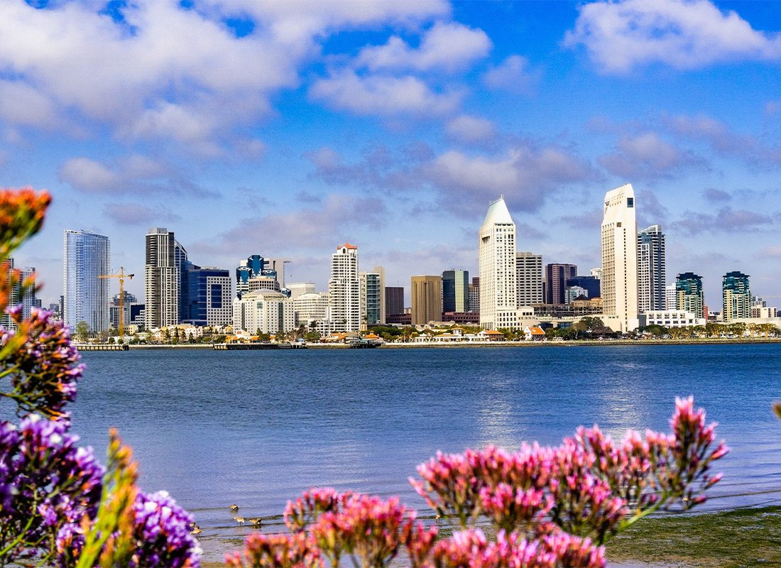 Contact - View of the Downtown San Diego Skyline Taken From Coronado Island, California
